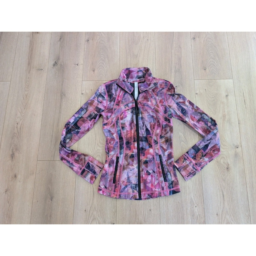 Lululemon Define Jacket Full Zip *Nulux Size 4  Sun Dazed Multi Pink W4AXNS